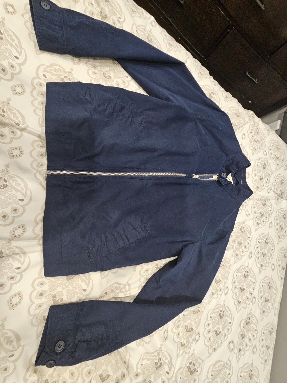 St. John's Bay Navy Bomber Jacket with Zip Front